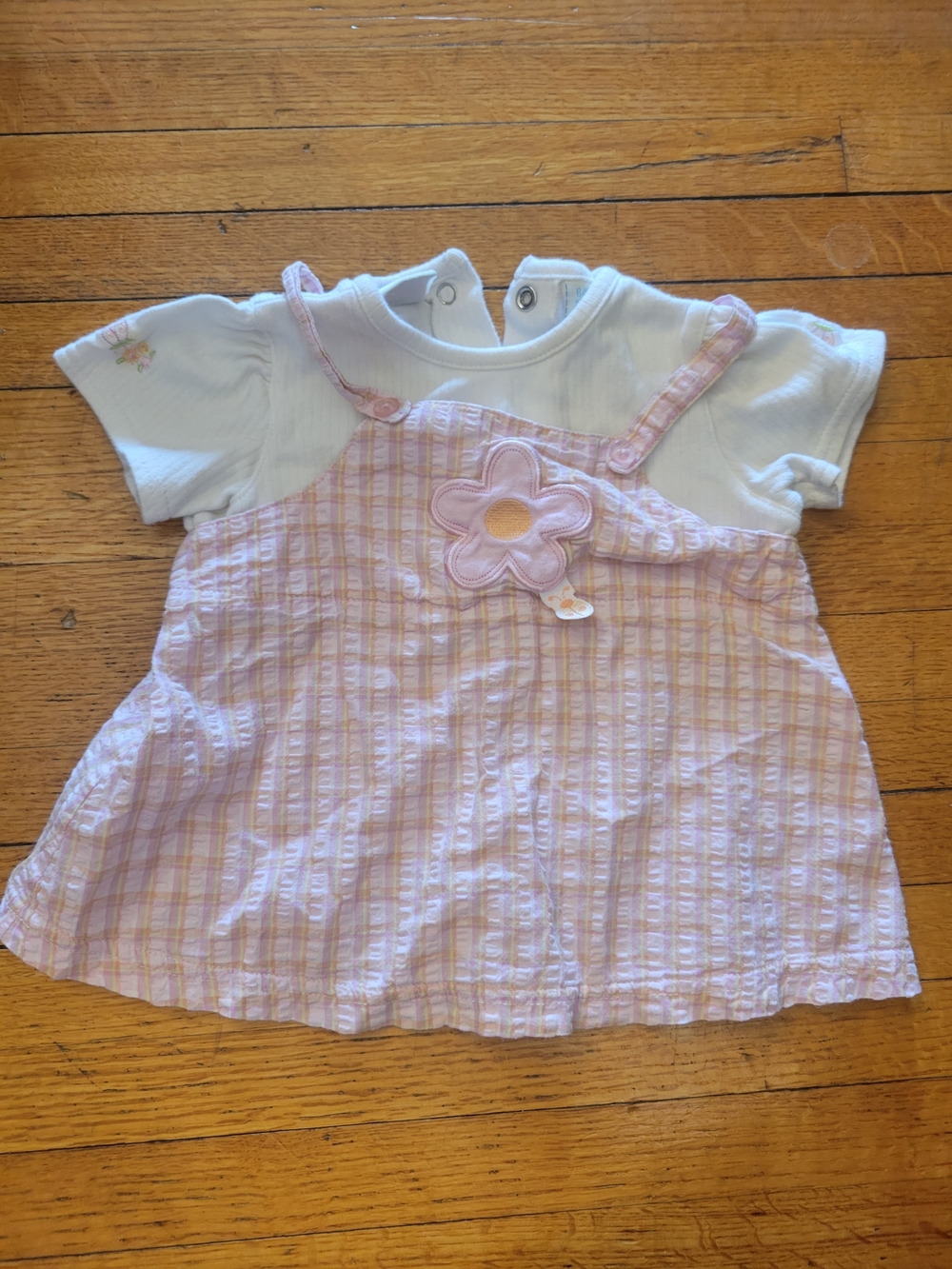 Baby Girls Pink Two-Piece Outfit - Dress & Leggings - Picture 2 of 9